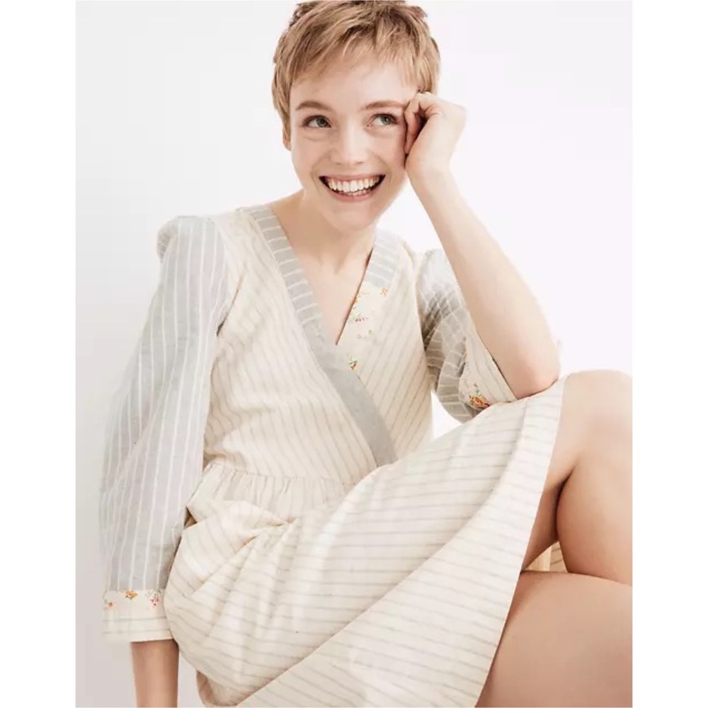 Madewell x The New Denim Project® Stripe-Mix Dress Size Medium